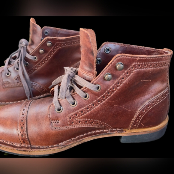 Danner Jack II Brogue Boots - Dare Coffee Brown Leather - Size 9 - Picture 2 of 8